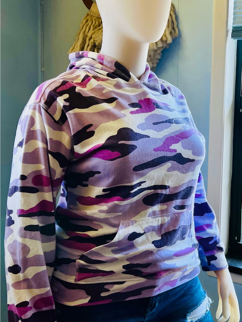 ivory ella 🐘💜 Purple Camouflage Pullover Hoodie Sweatshirt Elephant Logo